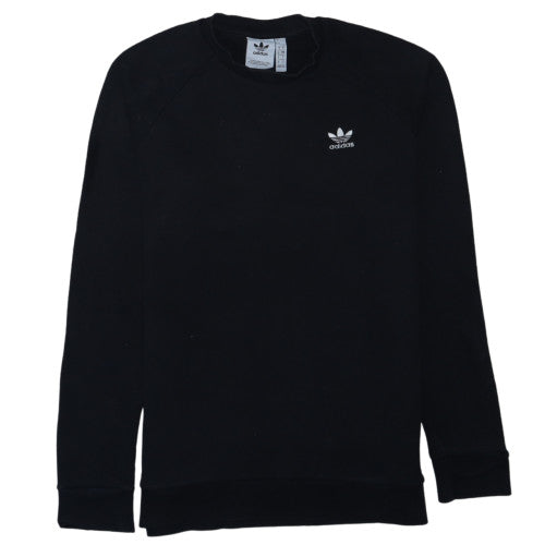 Adidas Mens Black Regular Fit Crew Neck Pullover Sweatshirt S