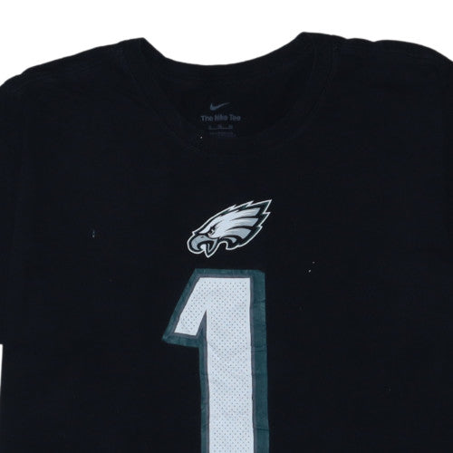 Nike Men's Black Philadelphia Eagles Hurts #1 Sports T-Shirt XL