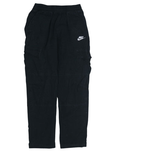 Nike Men's Black Cargo Trousers S Regular Fit Elastic Waist
