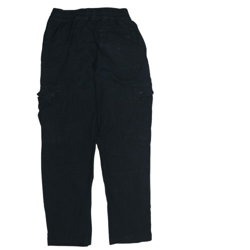 Nike Men's Black Cargo Trousers S Regular Fit Elastic Waist