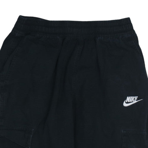 Nike Men's Black Cargo Trousers S Regular Fit Elastic Waist