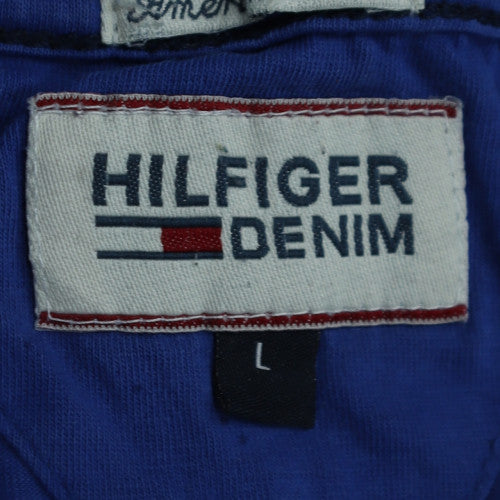 Hilfiger Denim Men's Blue V-Neck Short Sleeve T-Shirt Size L