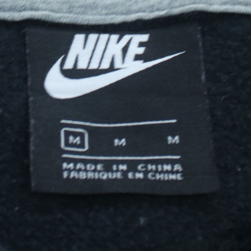 Nike Men's Black Pullover Hoodie M Fleece Logo Sportswear