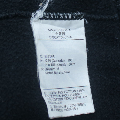 Nike Men's Black Pullover Hoodie M Fleece Logo Sportswear