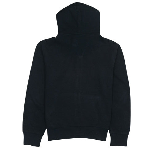 Superdry Mens Black Full Zip Hoodie Size M Fleece Orange Label