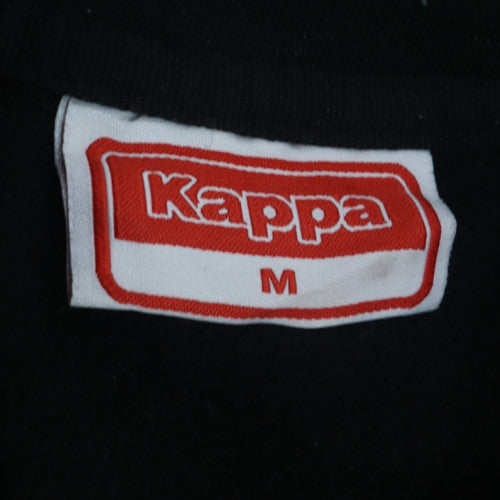 Kappa Womens Black 1/4 Zip Sweatshirt Medium Logo Sports Pullover