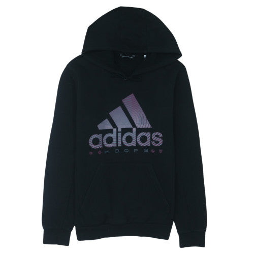 Adidas Women's Black Hoops Pullover Hoodie Size M