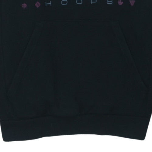 Adidas Women's Black Hoops Pullover Hoodie Size M