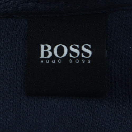 Hugo Boss Men's Blue Full Zip Hoodie XL Logo Cotton Blend