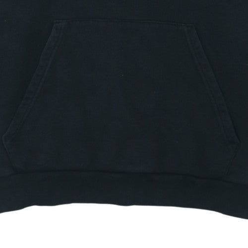 adidas Men Black L Pullover Hoodie Fleece Logo Sportswear