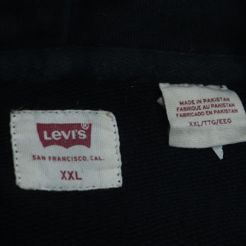 Levi's Mens Black Pullover Hoodie 2XL Regular Fit Fleece