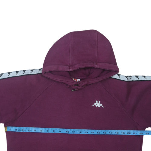 Kappa Women’s Purple Pullover Hoodie Small Logo Tape Detail