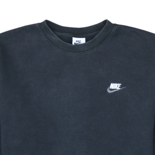 Nike Men's Black Small Pullover Crew Neck Fleece Sweatshirt