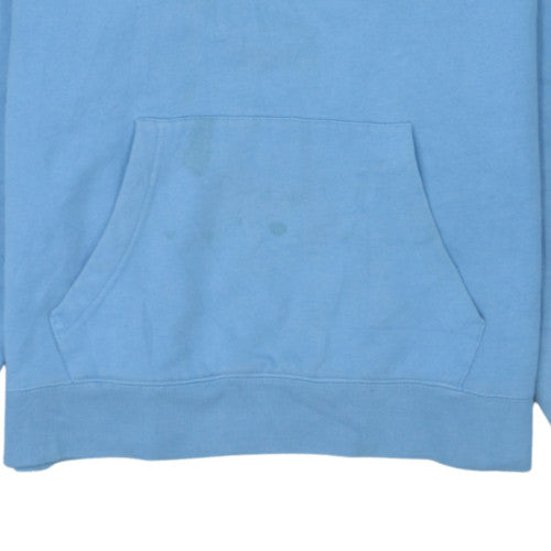 GAP Men's Blue Pullover Hoodie M Logo Fleece Cotton Blend