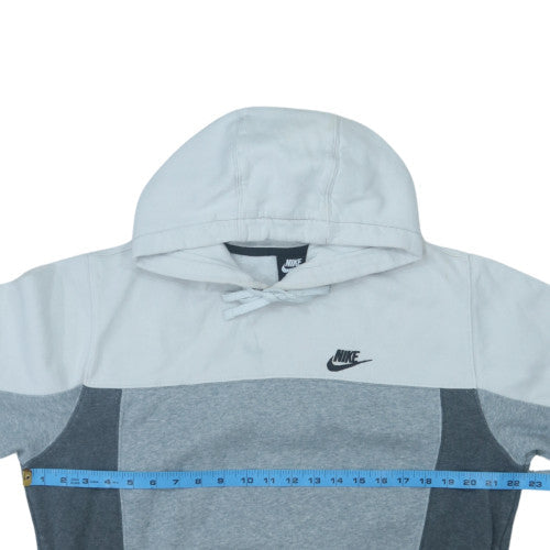 Nike Men's Grey Pullover Hoodie Small Logo Fleece Sweatshirt