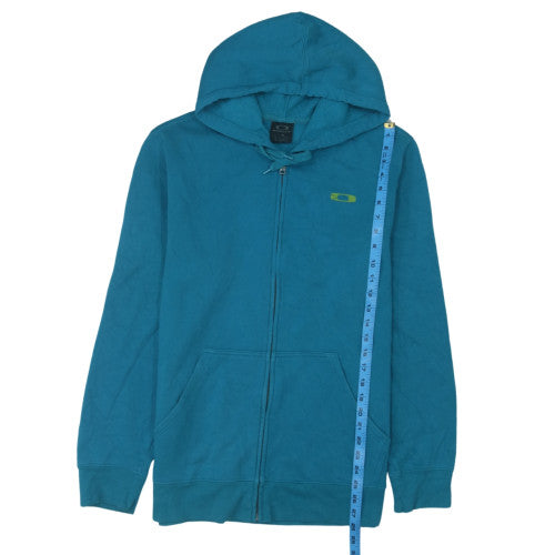 Oakley Men Blue Full Zip Hoodie L Sports Graphic Fleece