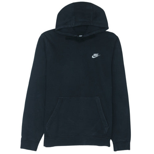 Nike Men's Black Pullover Hoodie M Logo Fleece Sweatshirt