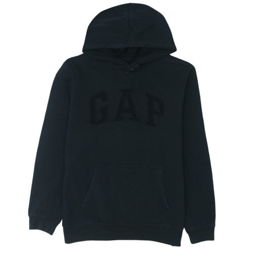 GAP Men's Black Pullover Hoodie Size L Fleece Logo Sweatshirt