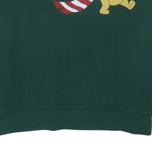Disney Winnie the Pooh Green Men's L Pullover Hoodie
