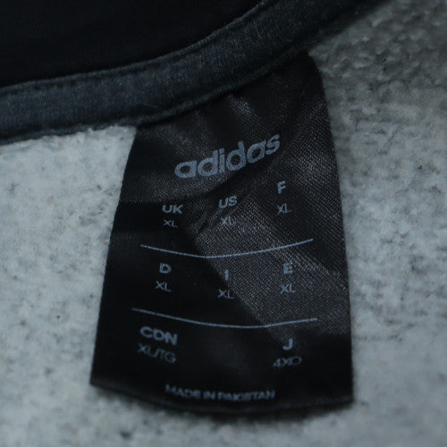 adidas Men's Grey XL Full Zip Hooded Sweatshirt