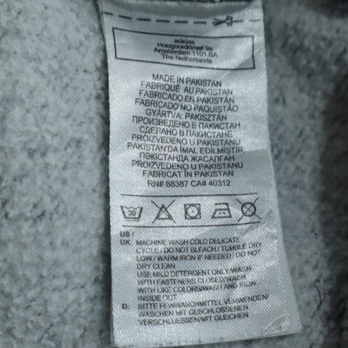 adidas Men's Grey XL Full Zip Hooded Sweatshirt