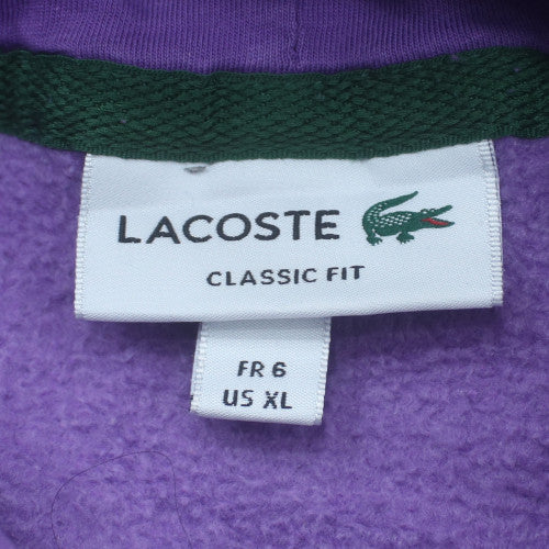 Lacoste Men's Purple Classic Fit Pullover Hoodie Size XL