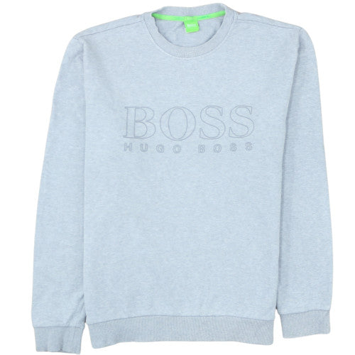 Hugo Boss Men's Grey Regular Fit Logo Sweatshirt Size L