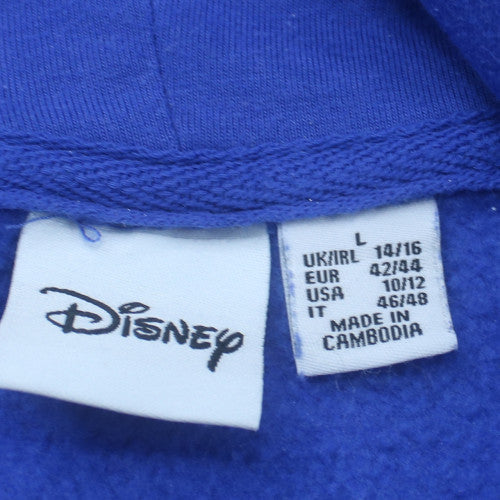 Disney Primark Women Blue Mickey Mouse Hoodie L 14/16 Pullover