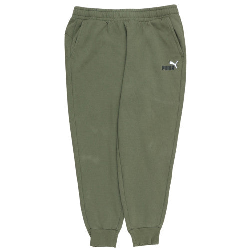Puma Men's Green XL Fleece Jogger Trousers Regular Fit
