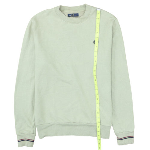 Fred Perry Men's Beige Crew Neck Knit Sweatshirt Size L
