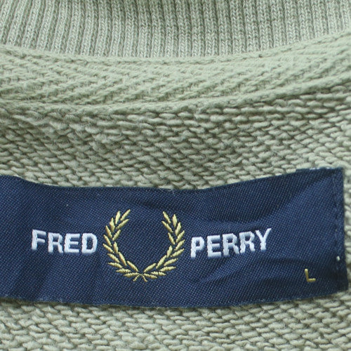 Fred Perry Men's Beige Crew Neck Knit Sweatshirt Size L