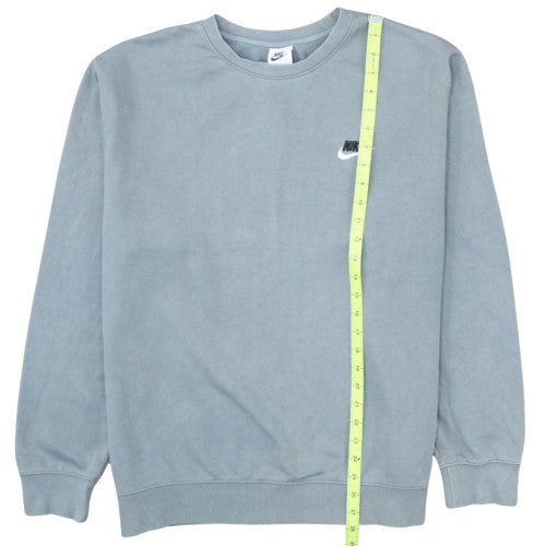 Nike Men's Grey Crew Neck Logo Sweatshirt Size L