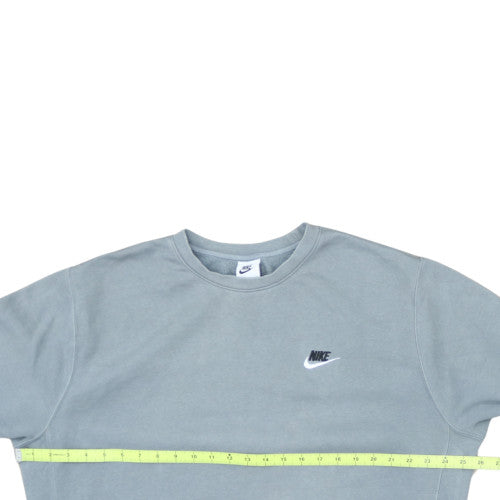 Nike Men's Grey Crew Neck Logo Sweatshirt Size L
