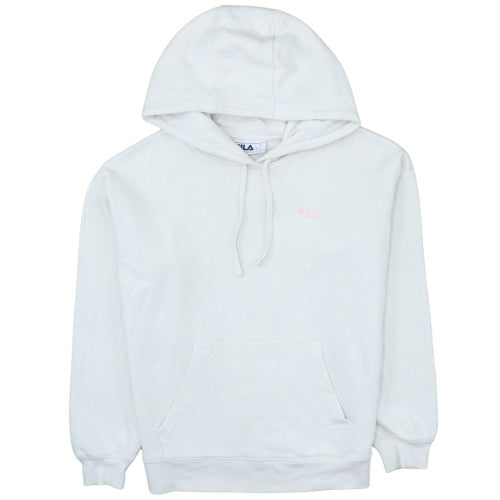 Fila Womens Beige Pullover Hoodie Size L Cotton Blend