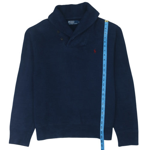 Polo Ralph Lauren Men's Blue Henley Sweatshirt Size L