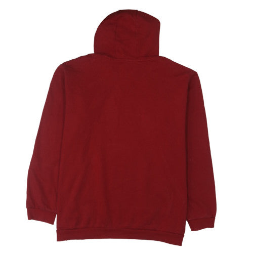 Adidas Men's Red 2XL Pullover Hoodie with Logo and Pocket