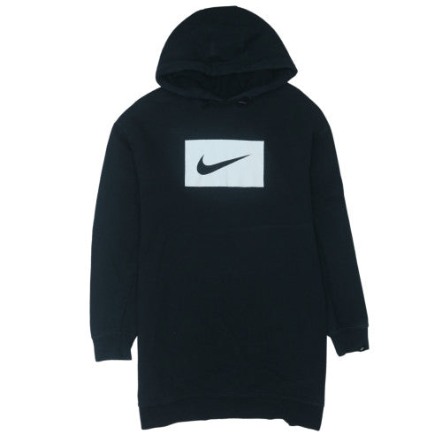 Nike Womens Black Pullover Hoodie Sweatshirt Size M Cotton Blend