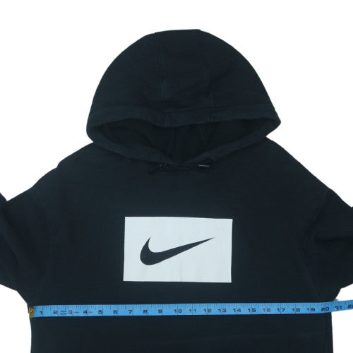 Nike Womens Black Pullover Hoodie Sweatshirt Size M Cotton Blend