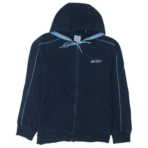 adidas Men's Blue Full Zip Fleece Hoodie Size L Sportswear