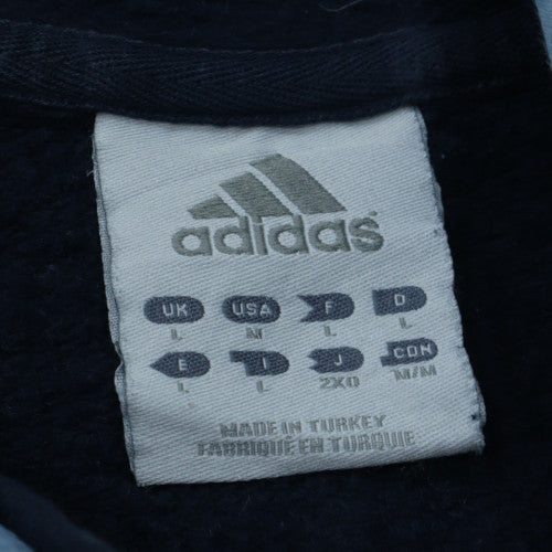 adidas Men's Blue Full Zip Fleece Hoodie Size L Sportswear