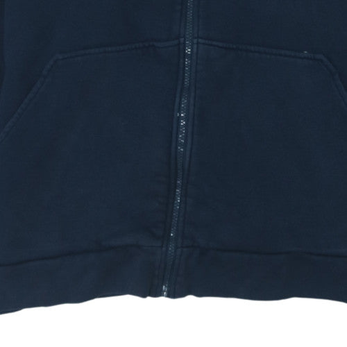 adidas Men's Blue Full Zip Fleece Hoodie Size L Sportswear