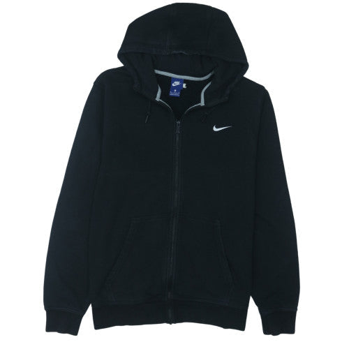 Nike Men's Black XL Full Zip Hoodie with Logo