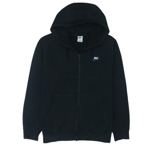 Nike Men's Black Full Zip Hoodie L Classic Fleece Zip Sweatshirt