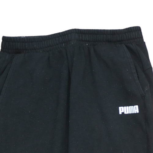 Puma Men’s Black XL Jogger Sweatpants Fleece Tapered Fit