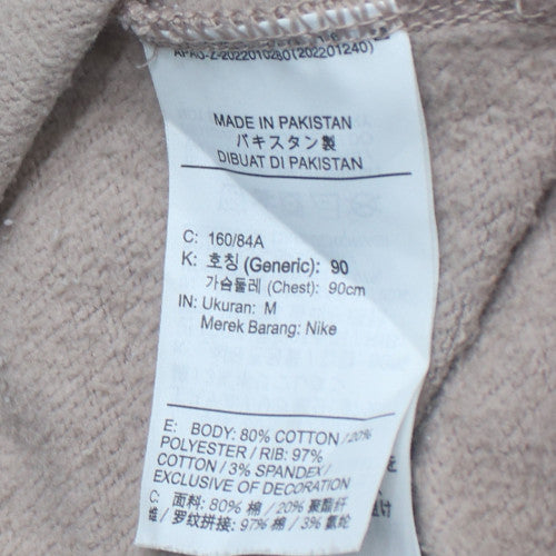 Nike Womens Beige Crew Neck Pullover Sweatshirt Size M