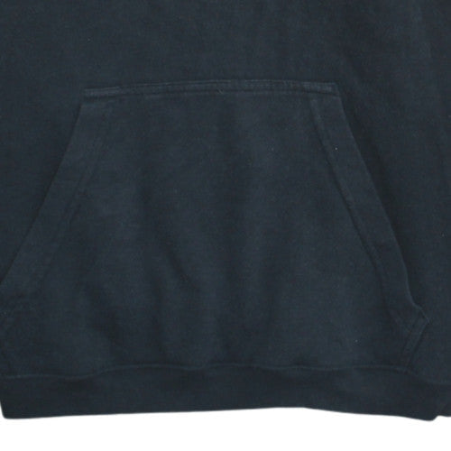 Nike Women Black Pullover Hoodie Size L Cotton Blend Kangaroo Pocket