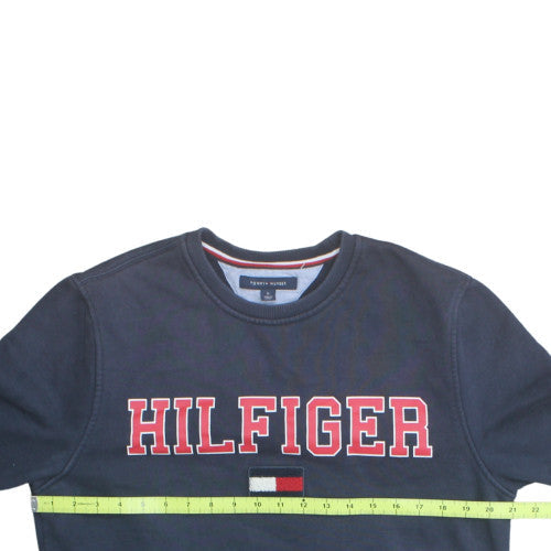 Tommy Hilfiger Men's Blue Logo Embroidered Pullover Sweatshirt Size M