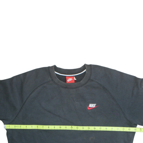 Nike Mens Black M Crew Neck Pullover Sweatshirt Sports Fleece
