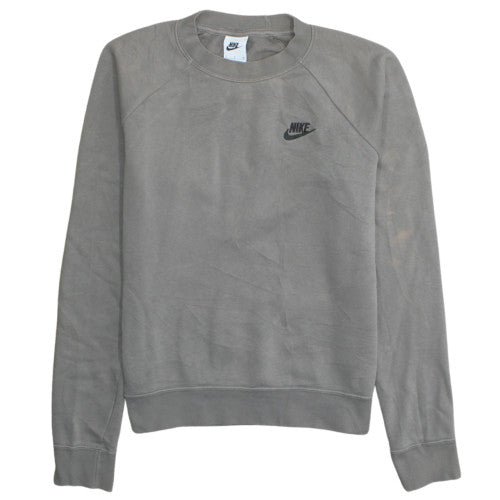 Nike Women’s Grey Small Pullover Sweatshirt Crew Neck Cotton Blend