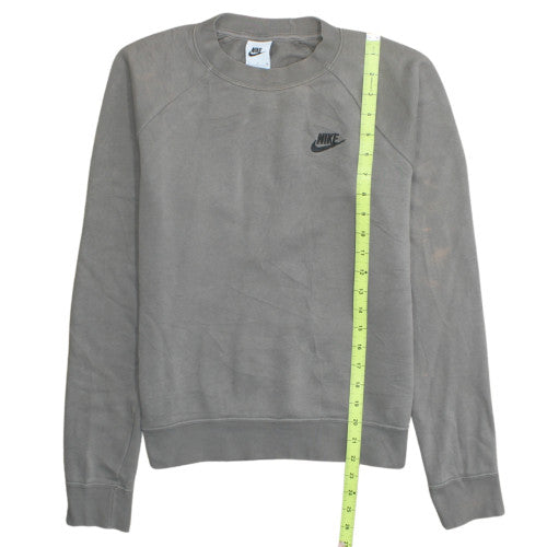 Nike Women’s Grey Small Pullover Sweatshirt Crew Neck Cotton Blend